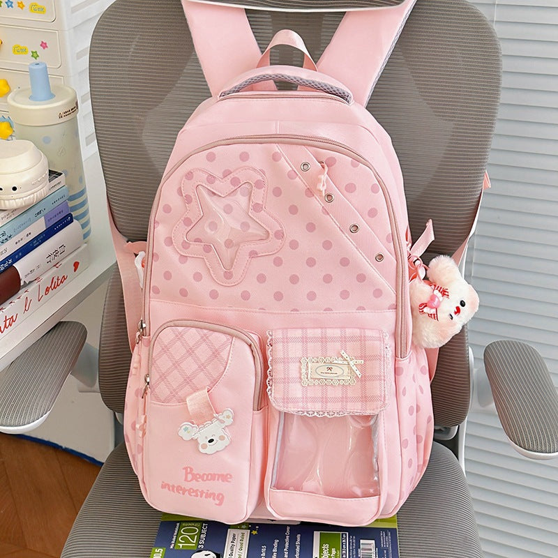 Cute Polka Dot Character Backpack Stornfield