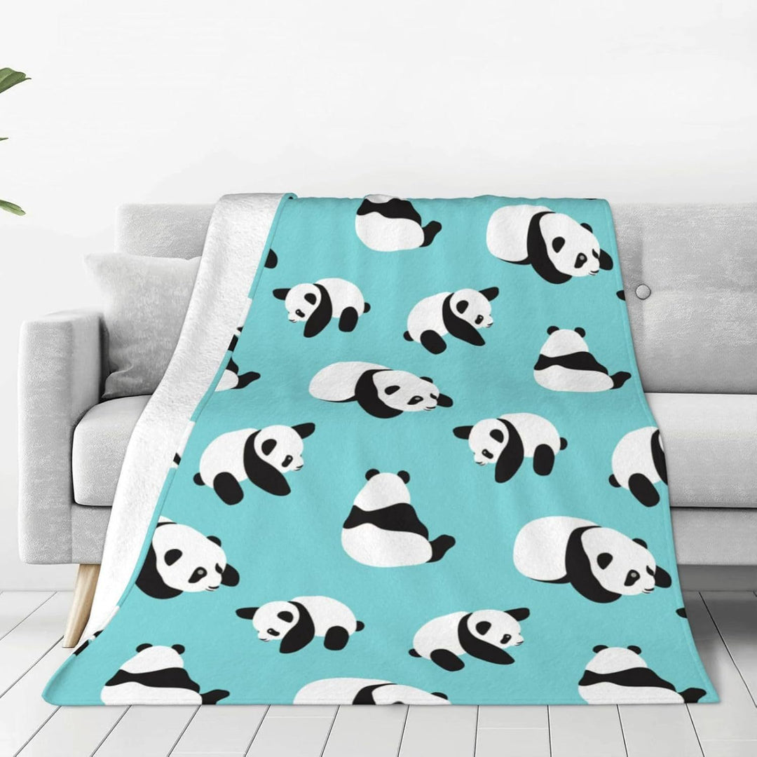 Panda-Themed Soft Plush Throw Blanket