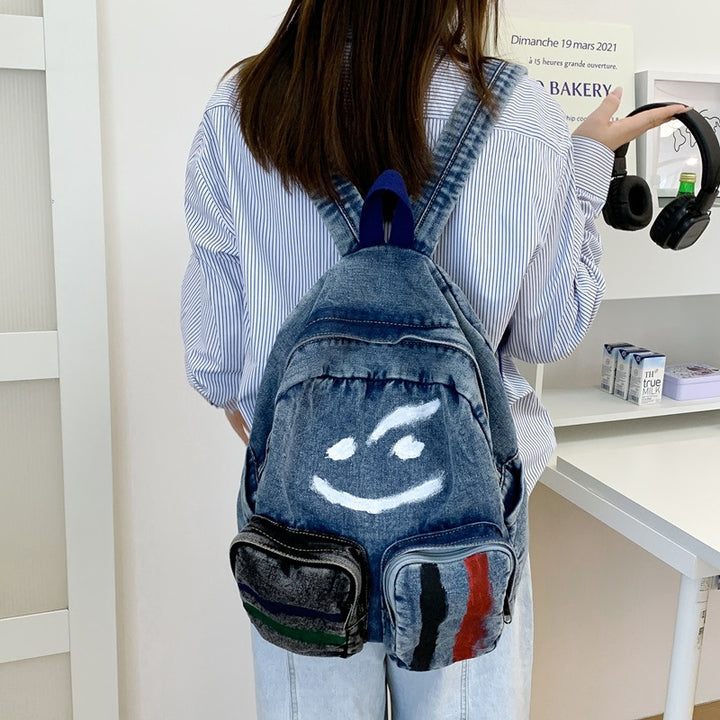 Artistic Denim Backpack Stornfield