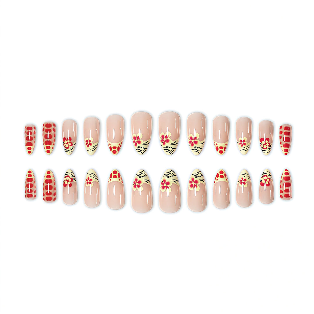 Artistic Floral Design Press-On Nail Extensions Stornfield