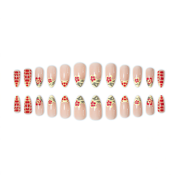 Artistic Floral Design Press-On Nail Extensions Stornfield