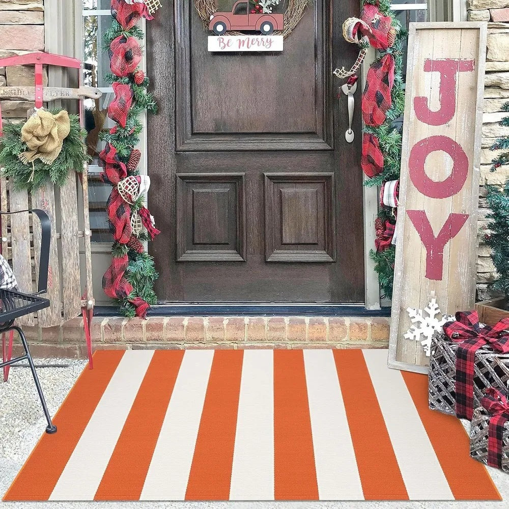 Decorative Striped Entry Mat