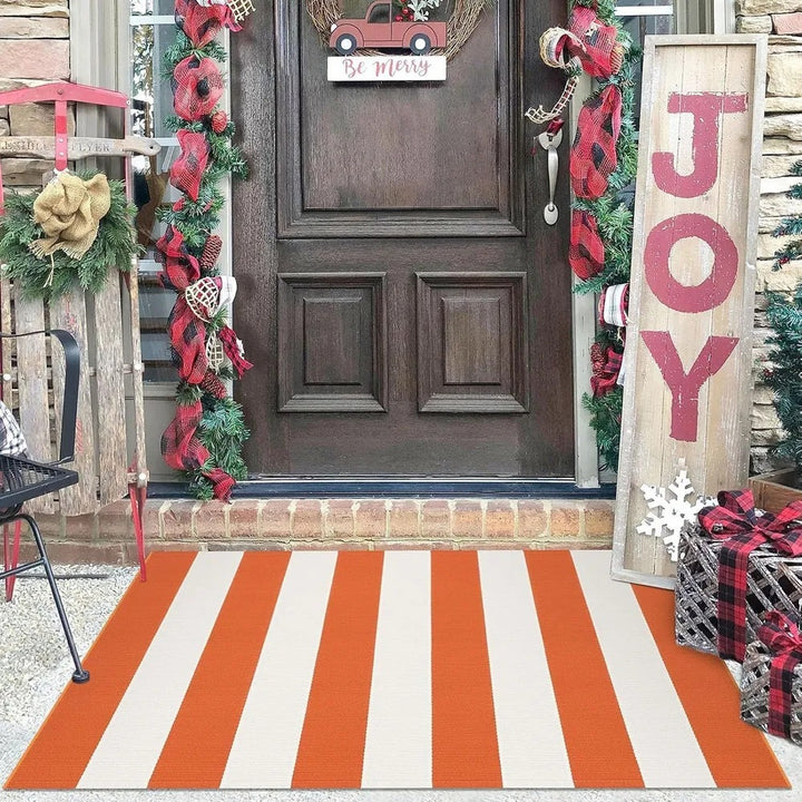 Decorative Striped Entry Mat
