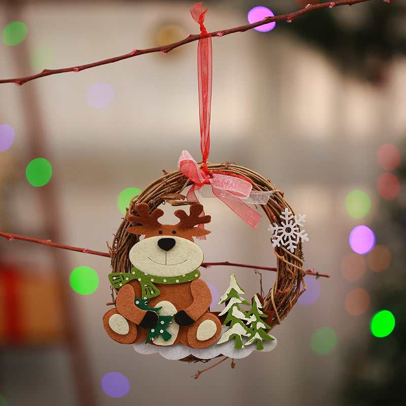 Decorative Christmas wreath with reindeer motif Stornfield
