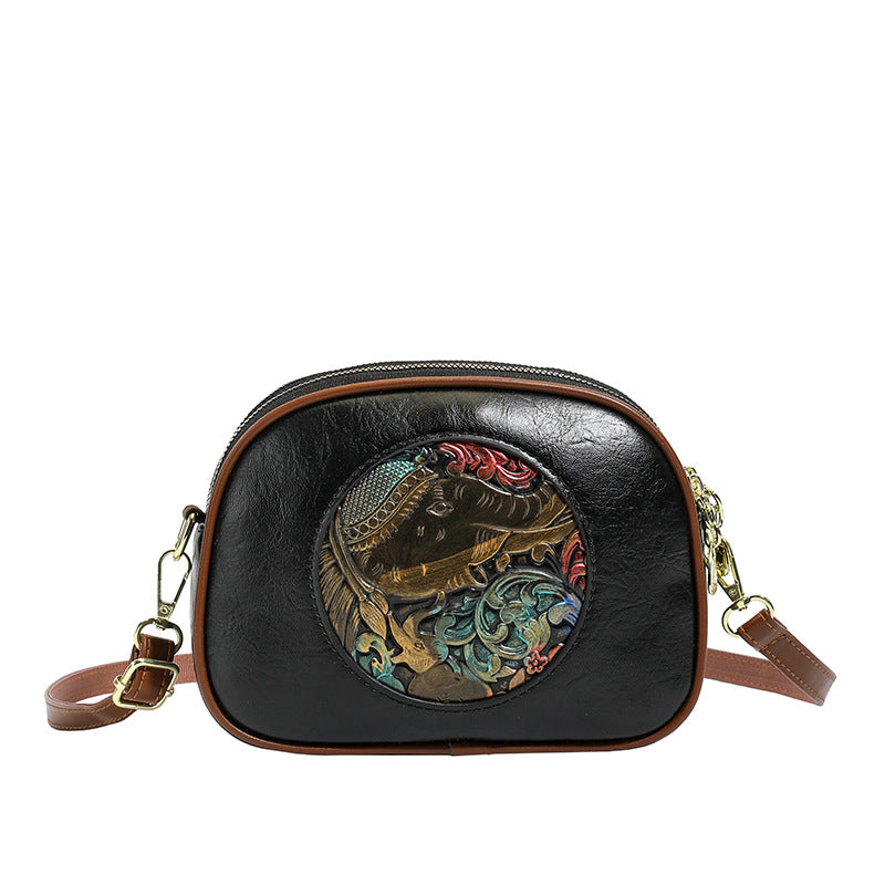 Artistic Embellished Crossbody Bag