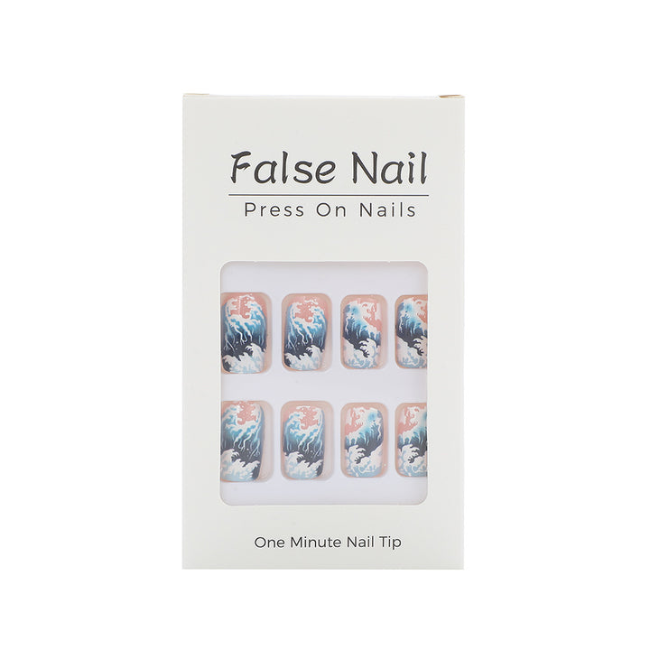 Nail art with wave pattern Stornfield