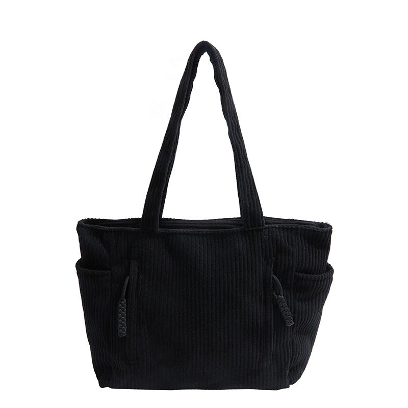 Corduroy Multi-Pocket Tote Bag Stornfield