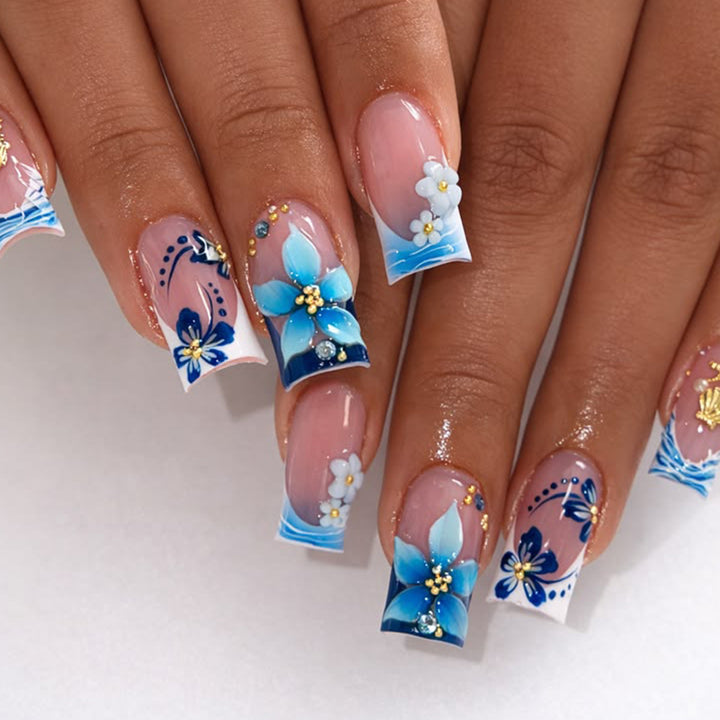 Tropical Floral 3D Nail Art Extensions Stornfield