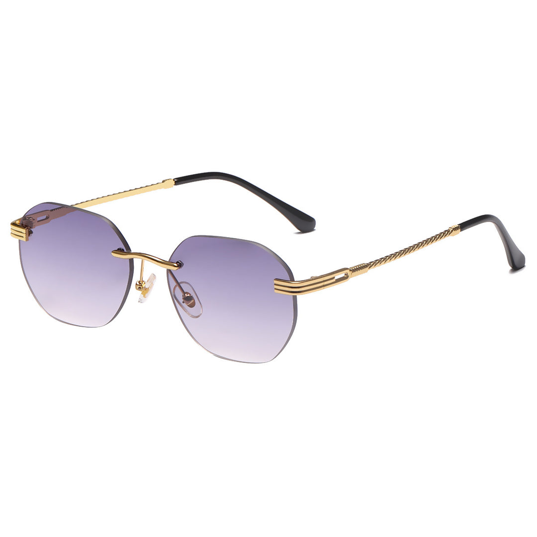 Women's stylish geometric sunglasses with decorative metal frame Stornfield