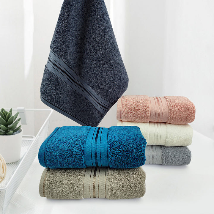 Premium Terry Bath Towel With Elegant Striped Border Stornfield