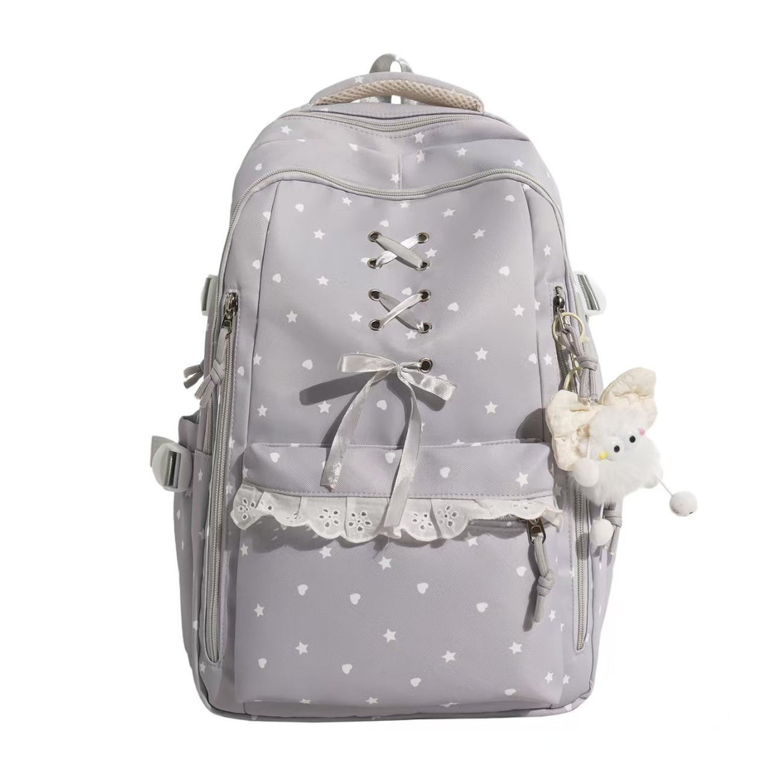 Backpack with Playful Star Motif and Elegant Details Stornfield