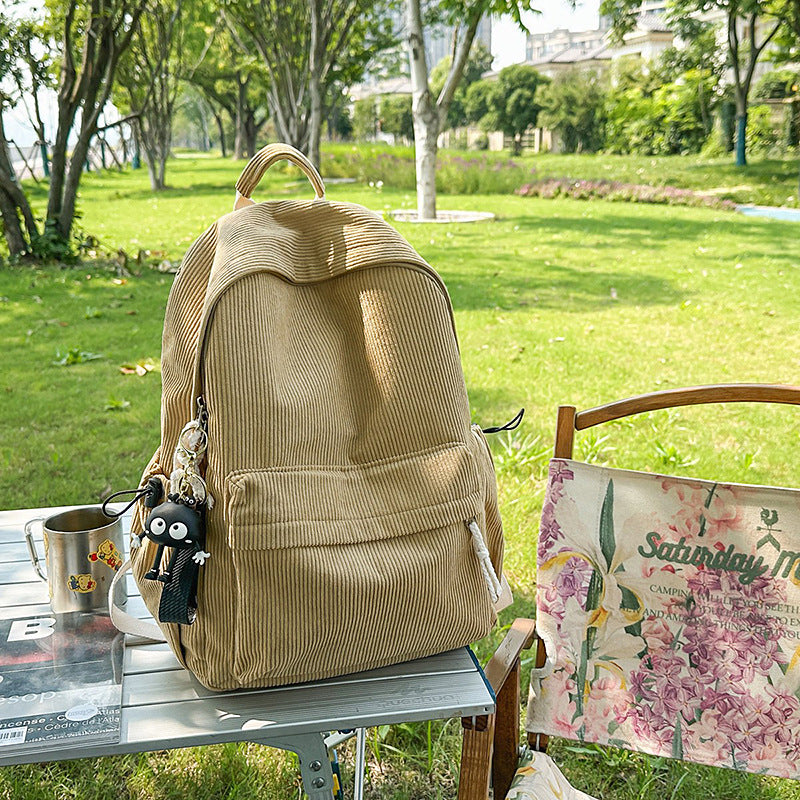 Corduroy Textured Casual Backpack Stornfield