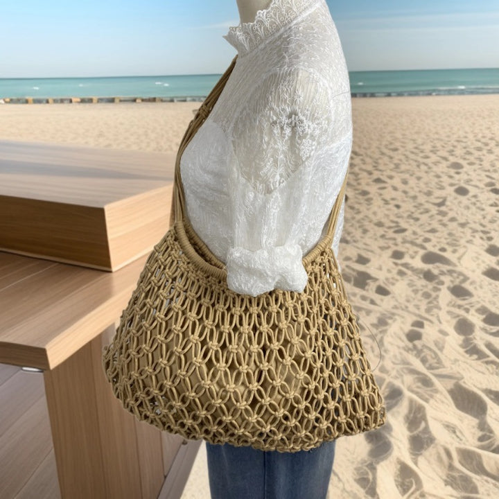 Hand-knotted shopping and leisure bag Stornfield