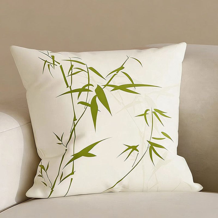 Bamboo-Patterned Decorative Throw Pillow