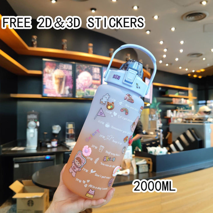 Women's Motivating Water Bottle with Interactive Sticker Set Stornfield