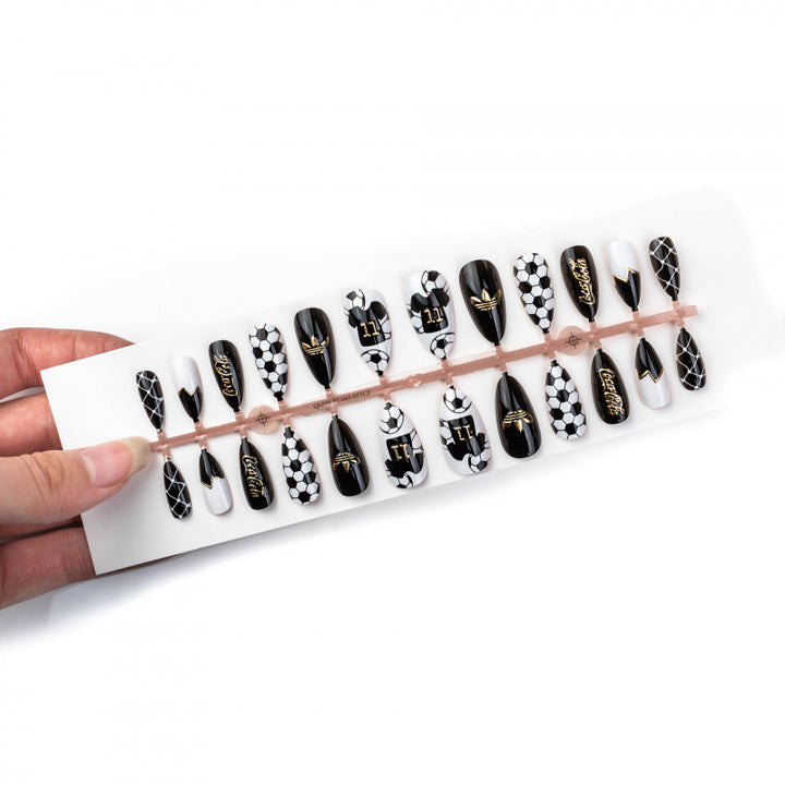 Soccer-Themed Press-On Nails