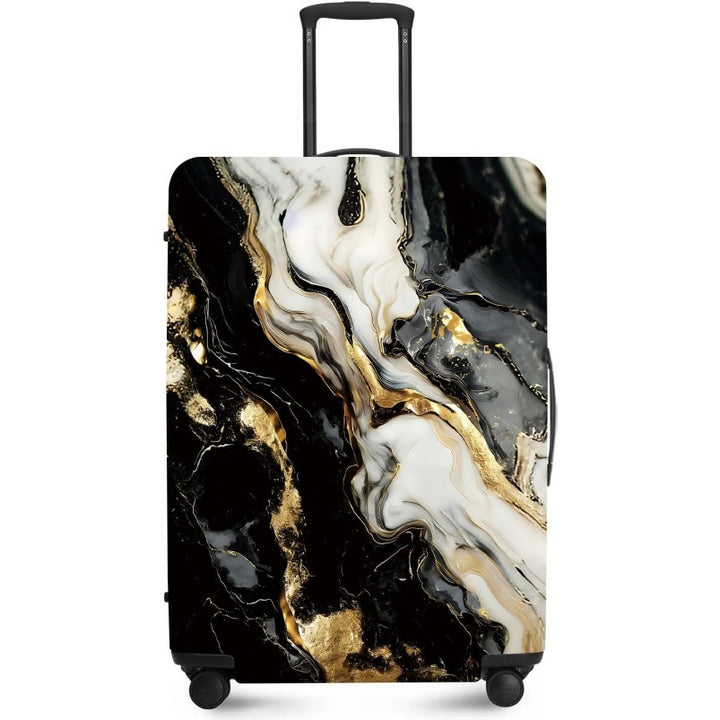 Unisex nan elastic suitcase cover with UV-resistant motif print and zip opening Stornfield