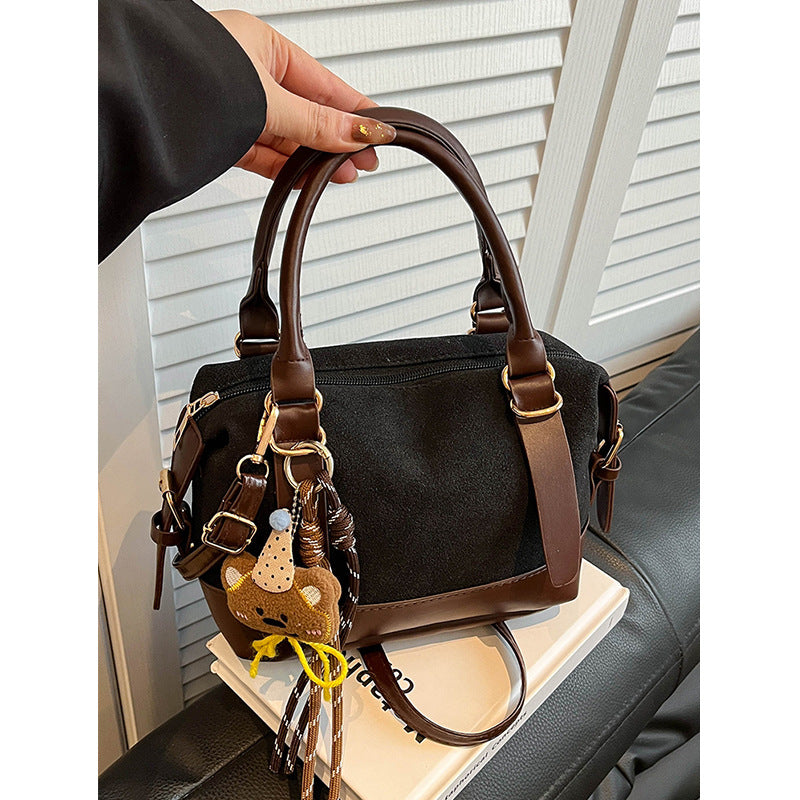 Handcrafted Suede Satchel Bag