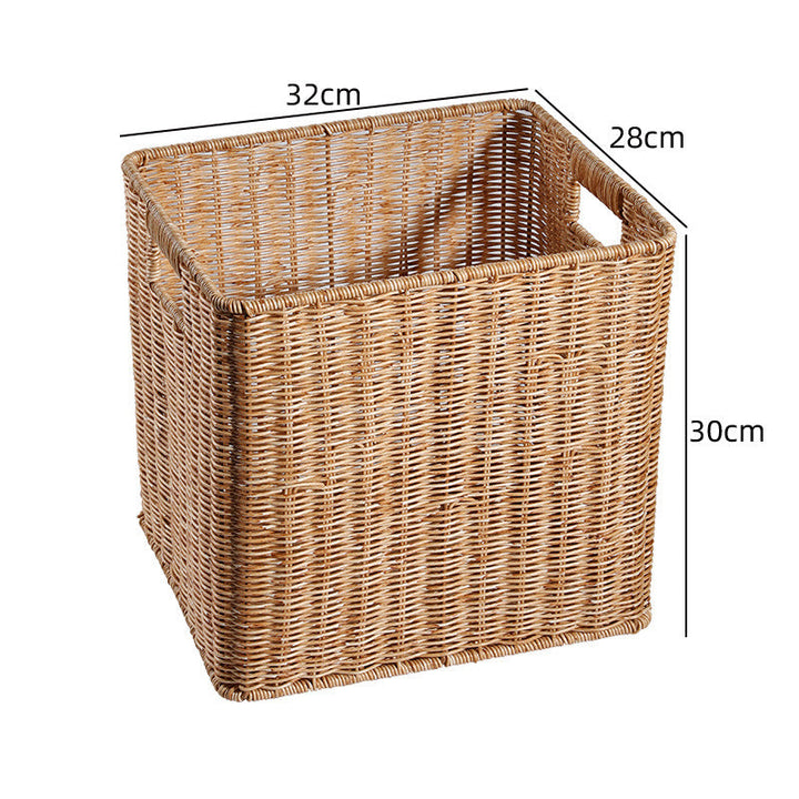 Handcrafted Rectangular Wicker Storage Bin Stornfield