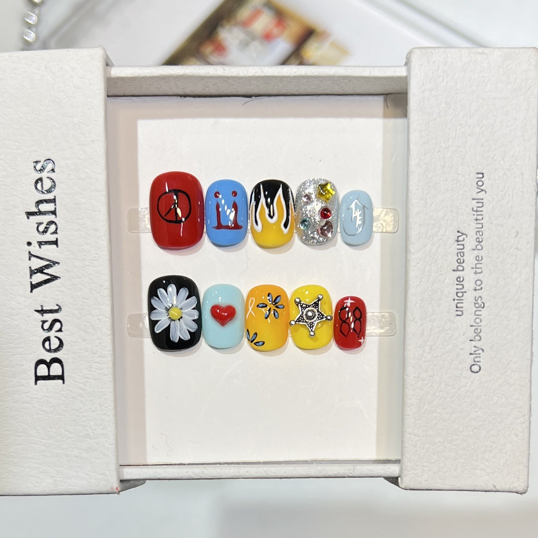 Artistic Press-On Nail Set