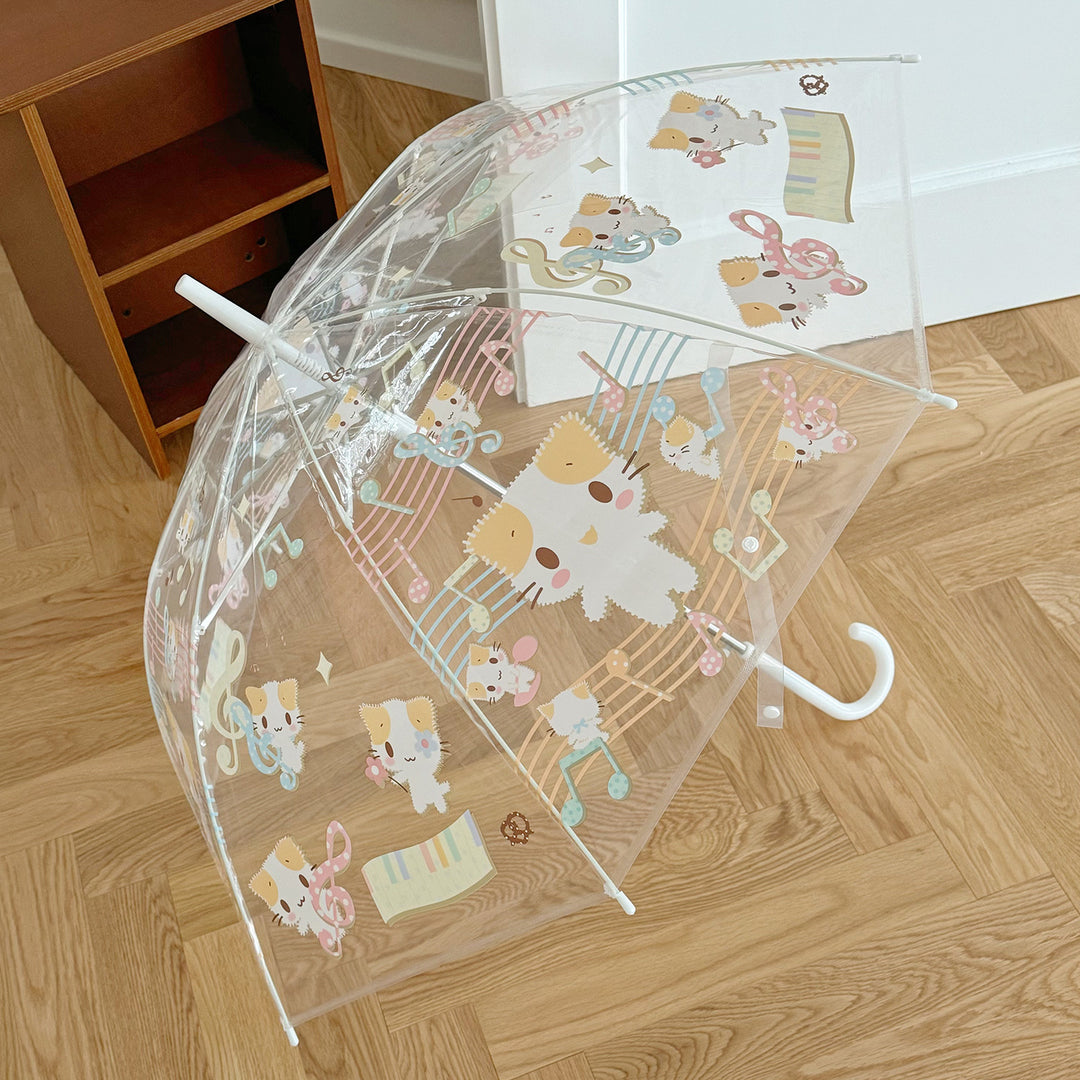 Women's Transparent Folding Umbrella with Playful Animal Design Stornfield