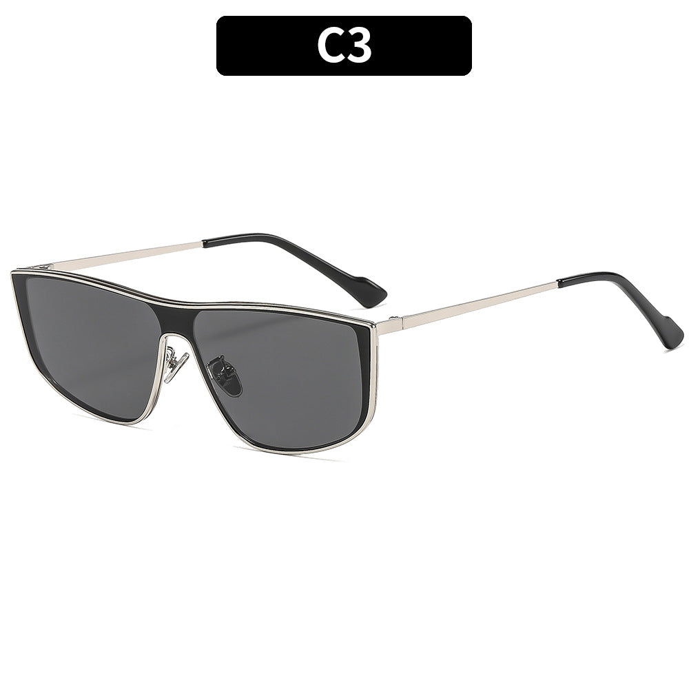 Sleek Angular Frame Sunglasses
