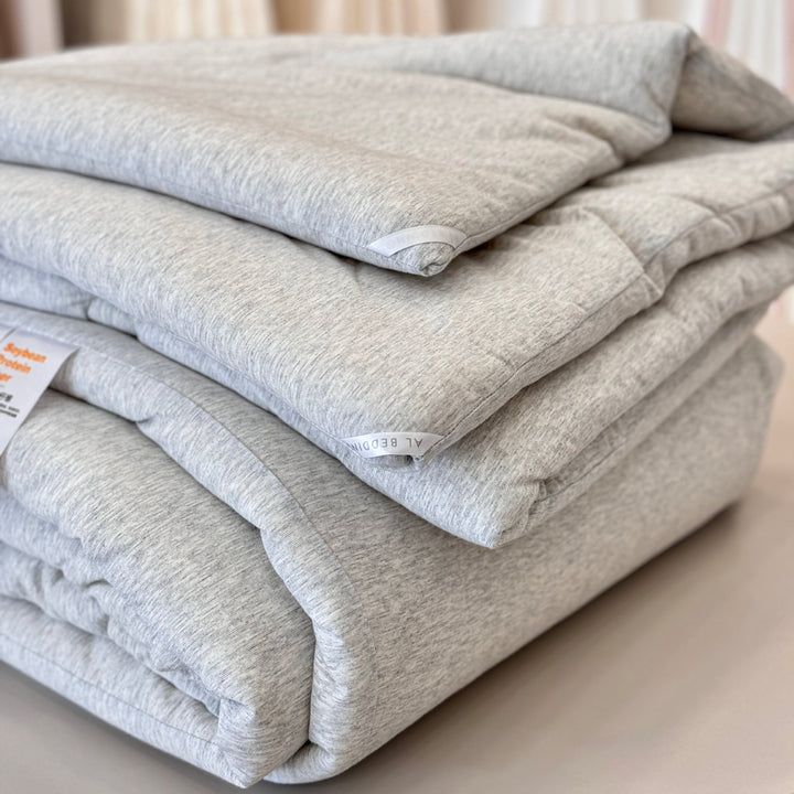 Jersey-Knit Cotton-Blend All-Season Comforter