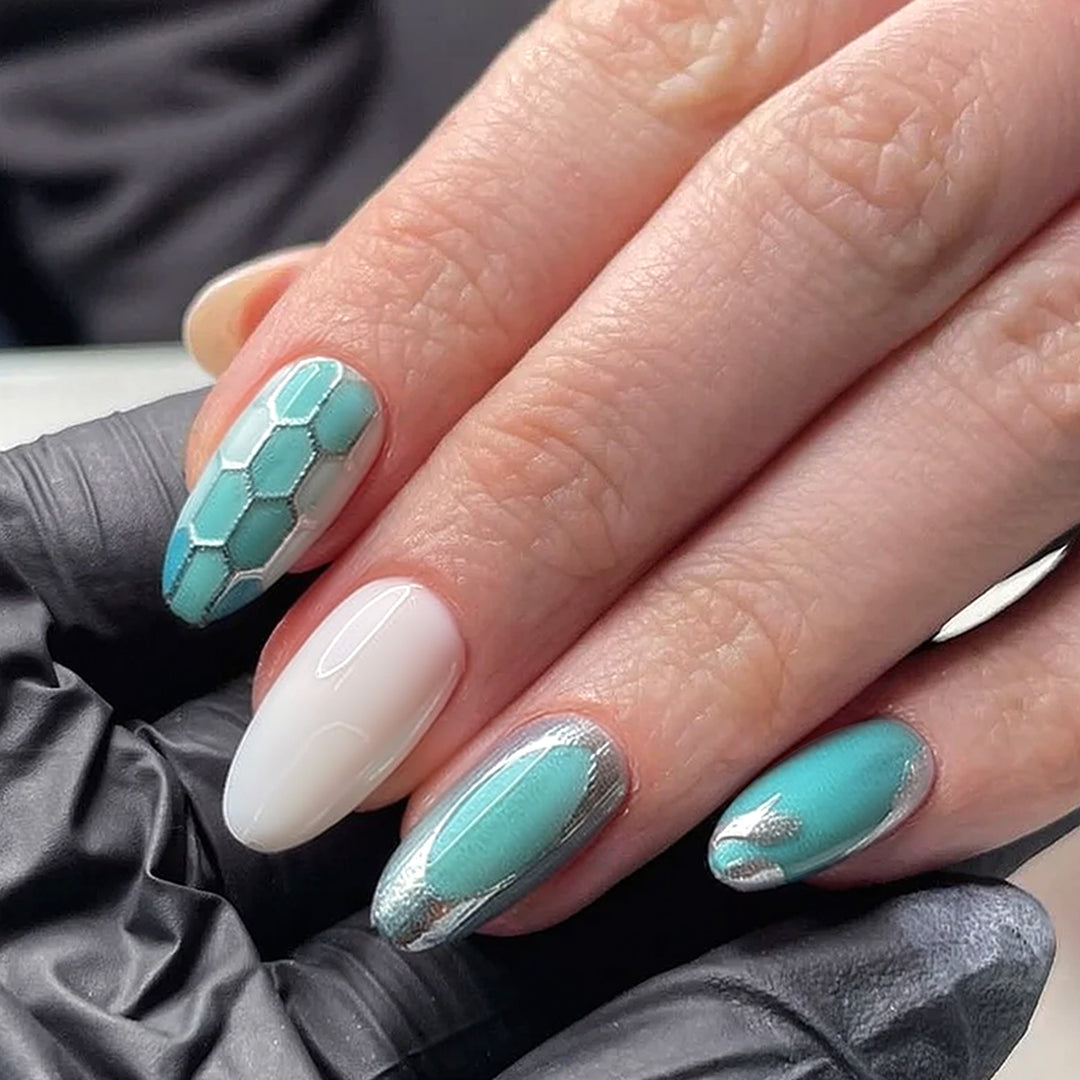 Decorative Gel Press-On Nail Set Stornfield