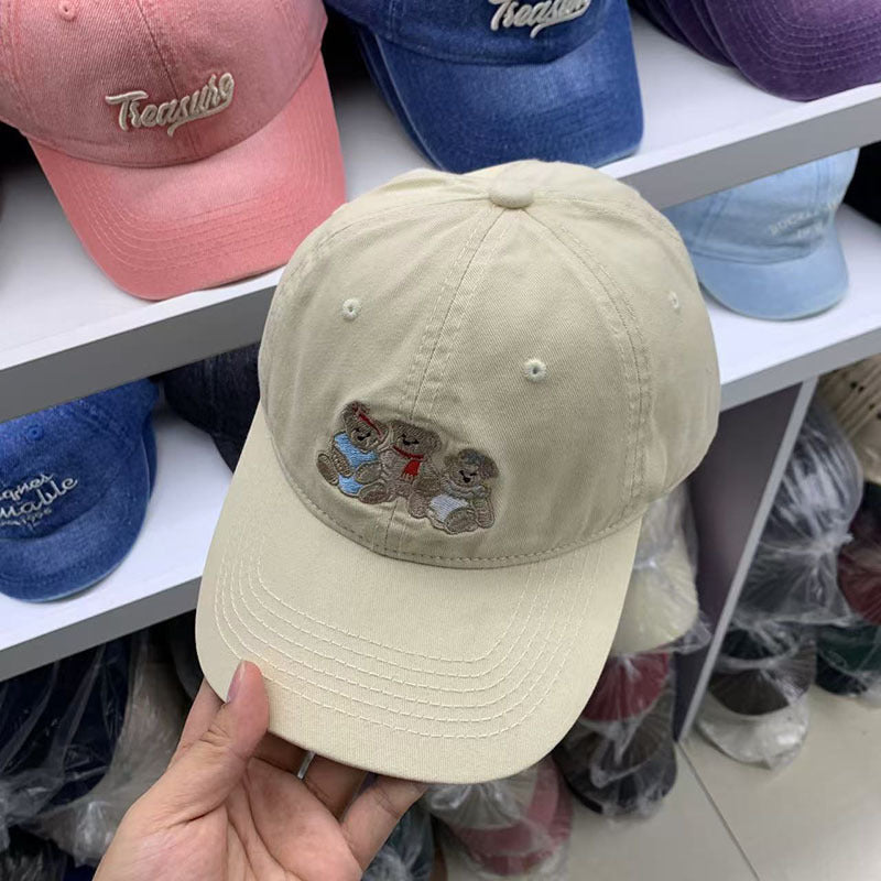 Women's Casual Embroidered Teddy Bear Baseball Cap Stornfield