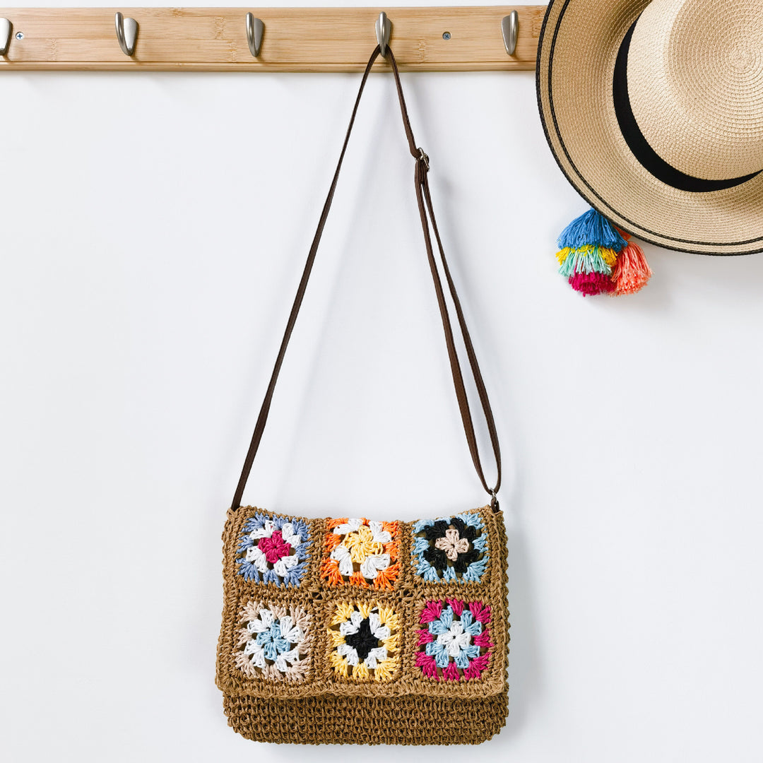 Comfortable shoulder bag with colorful hexagon pattern Stornfield