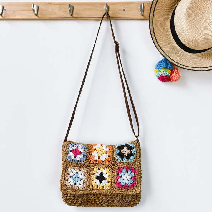 Comfortable shoulder bag with colorful hexagon pattern Stornfield