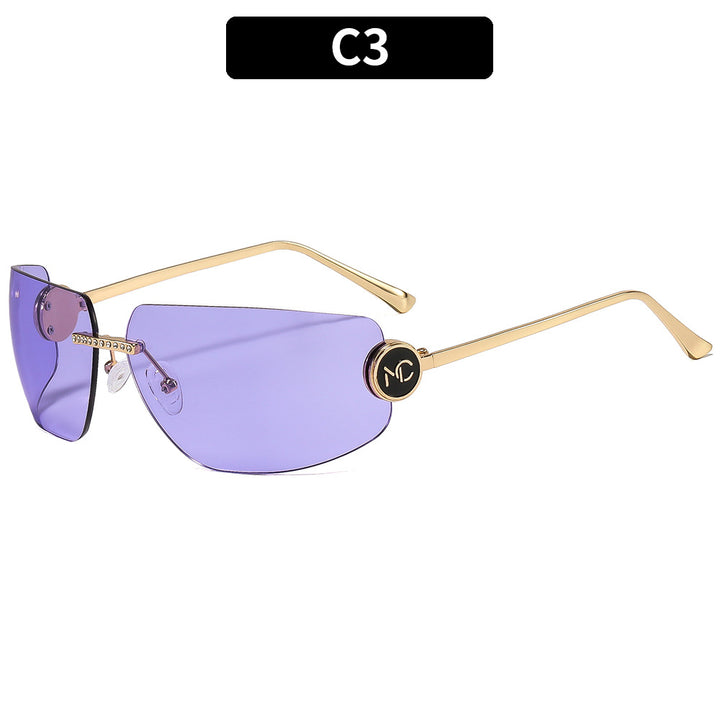 Contemporary Angular Shield Sunglasses