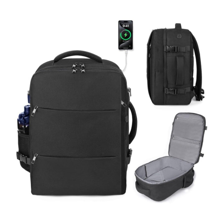 Multifunctional backpack with integrated power bank function and multiple compartments Stornfield