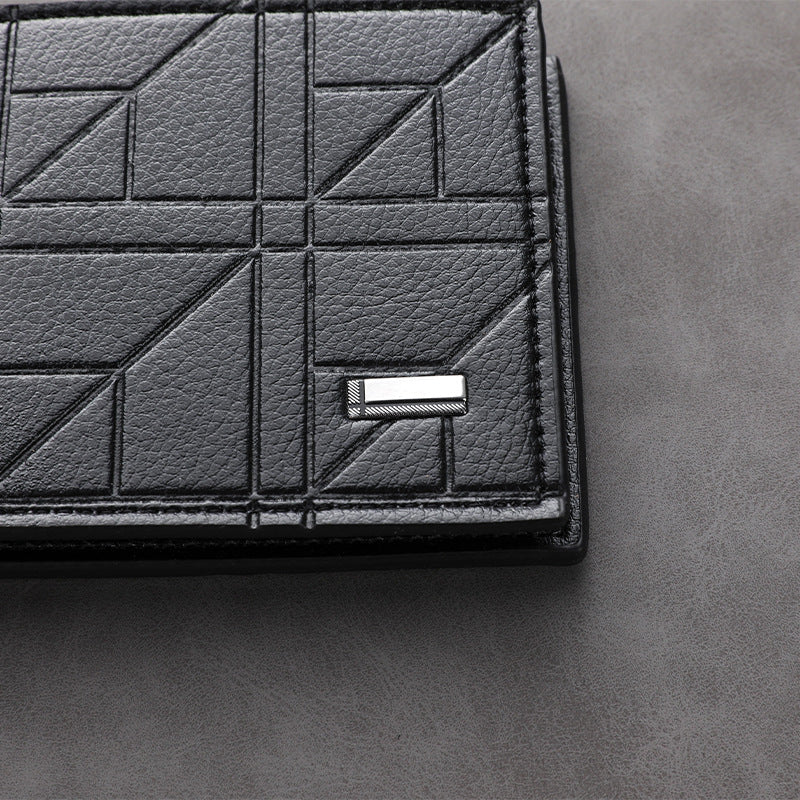 Textured Leather Passport Holder Stornfield