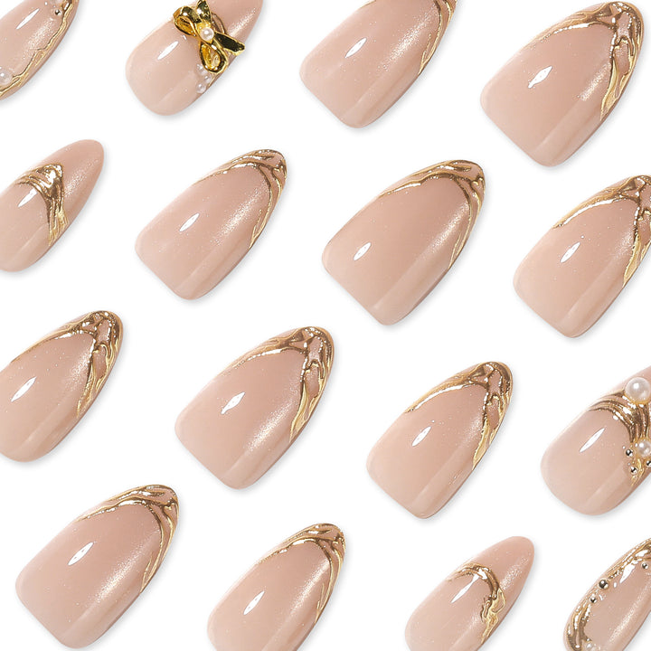 Glamorous nail art with gold accents Stornfield