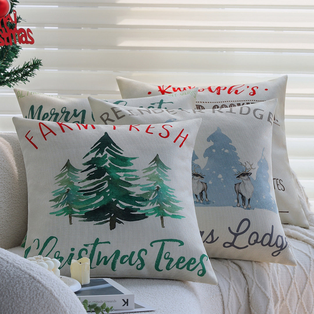 Decorative cushions with festive motif