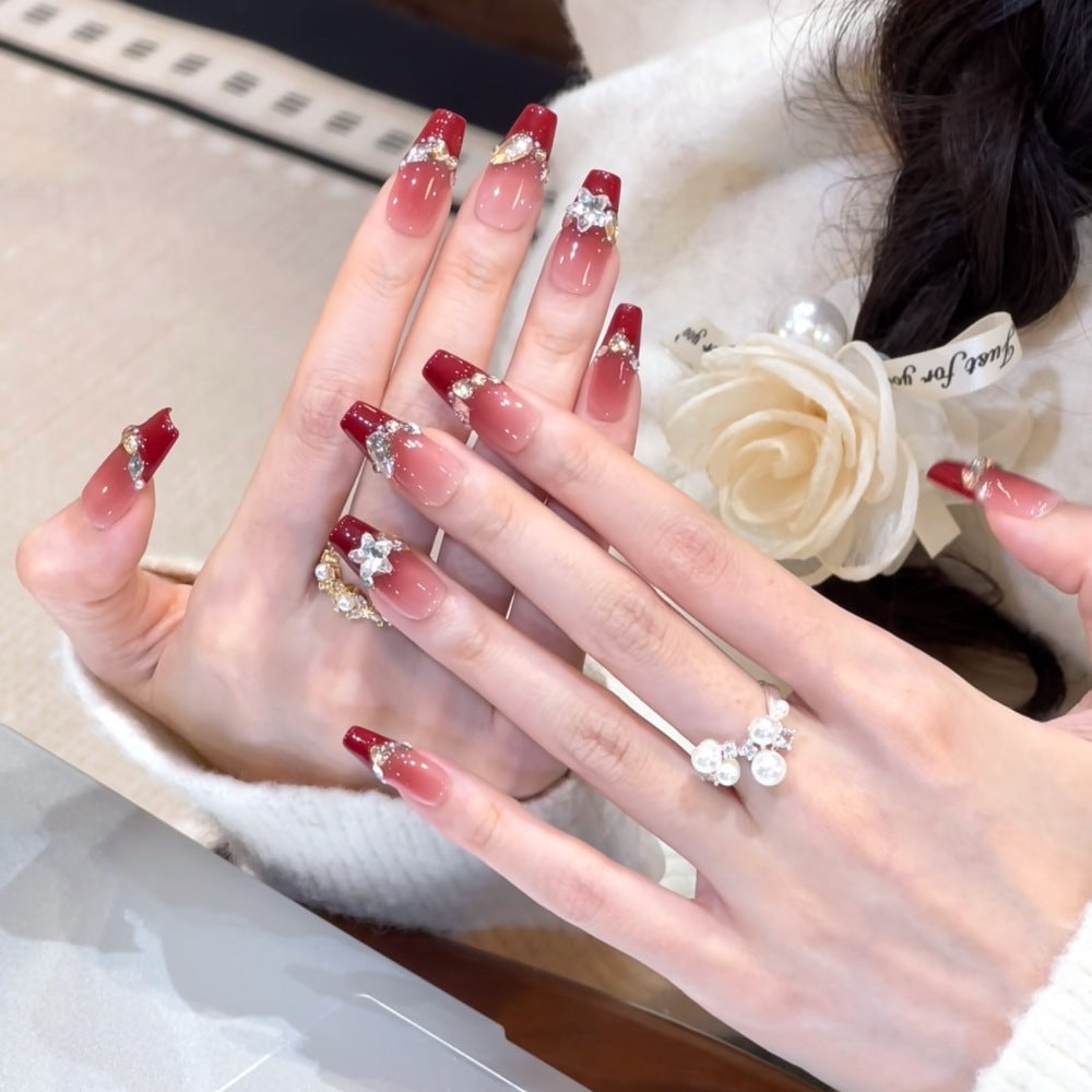 Acrylic Square Press-On Nail Set Stornfield