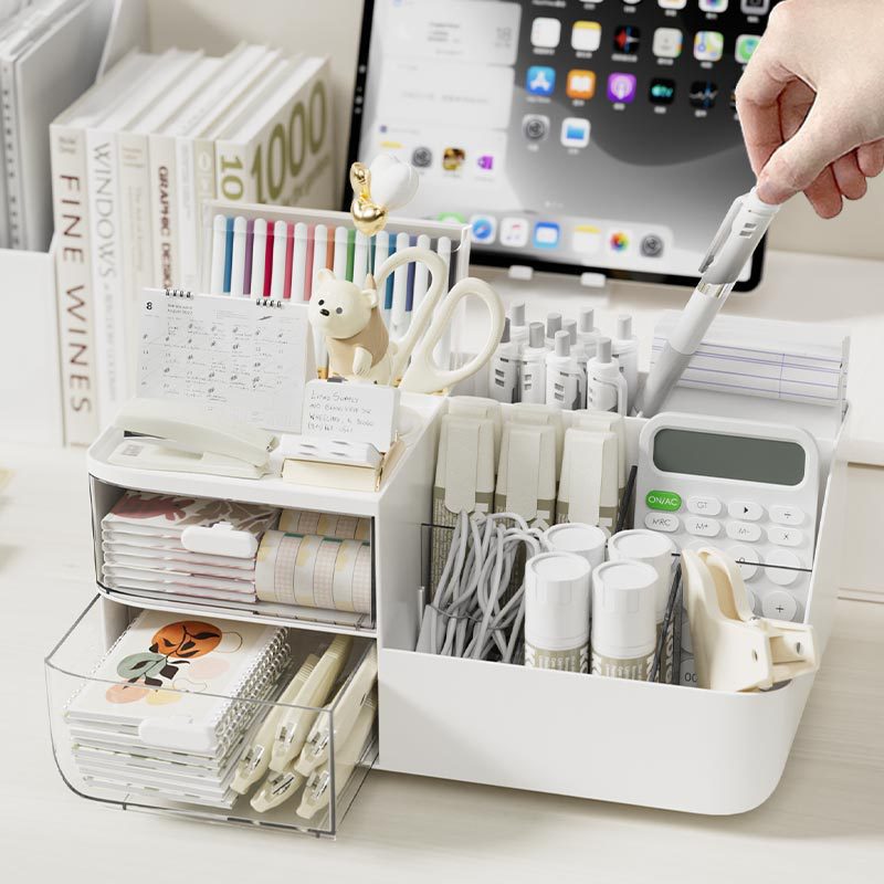 Multi-Functional Desk Organizer with Drawers and Compartments Stornfield