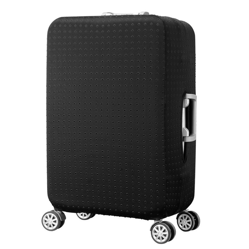 Unisex nan elastic motif suitcase cover made of stretchable polyester with handle and wheel openings Stornfield