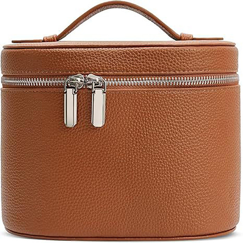 Cosmetic bag with practical carrying handle and double zipper Stornfield