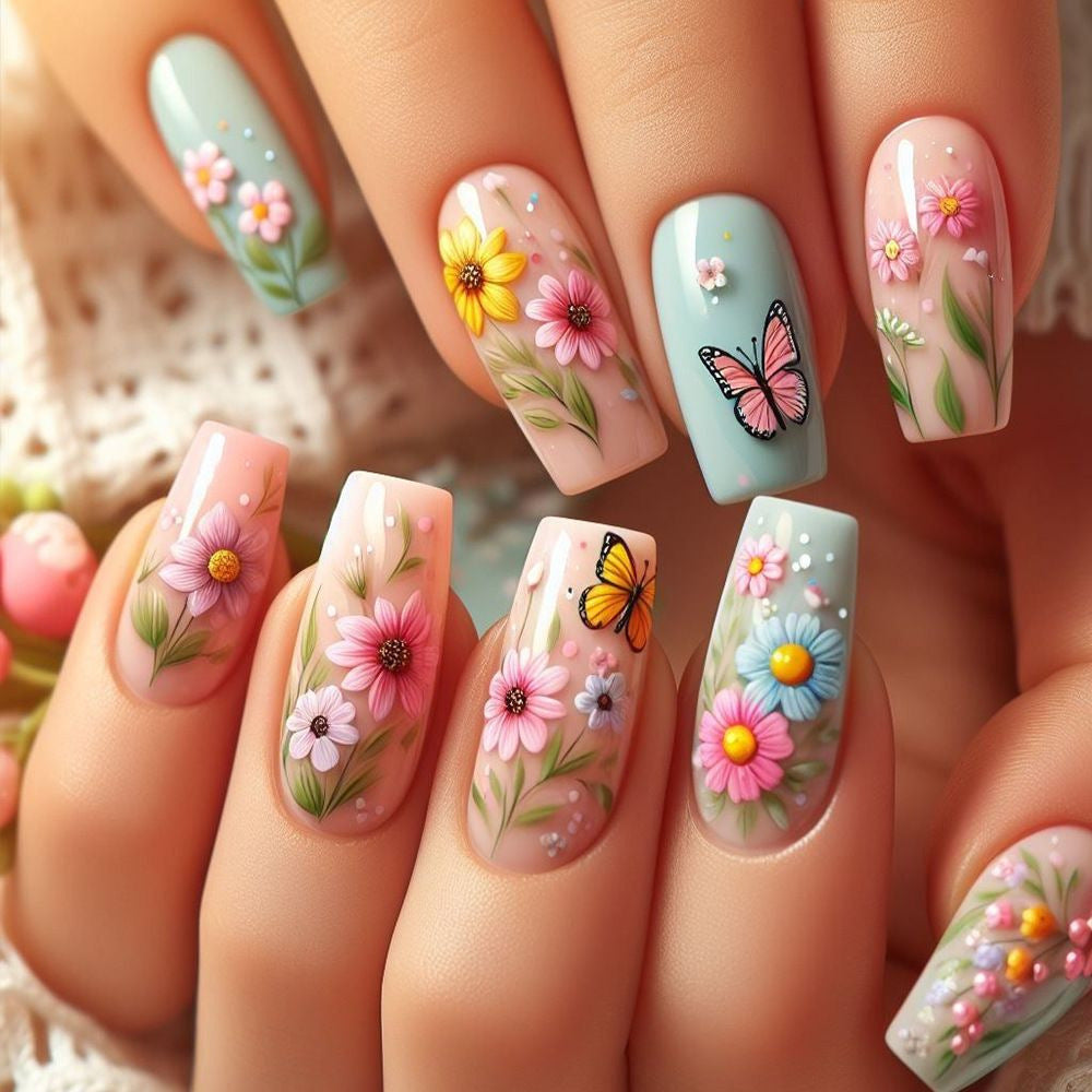 Floral Gradient Nail Art Design Kit Stornfield