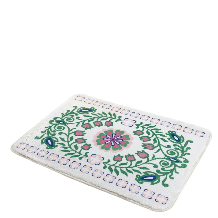 Luxurious Floral Design Bath Mat Stornfield