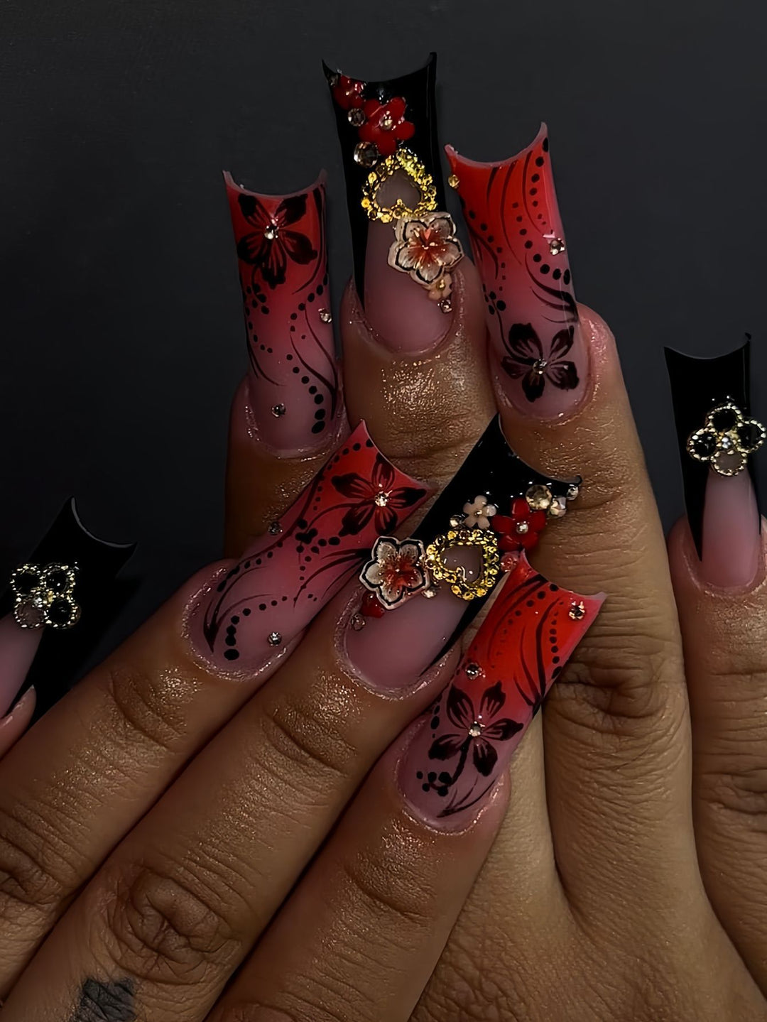 Artistic Long Stiletto Press-On Nails Stornfield