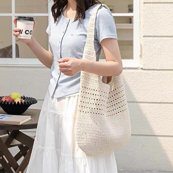 Handbag Made of Hand-Crocheted Natural Material Stornfield