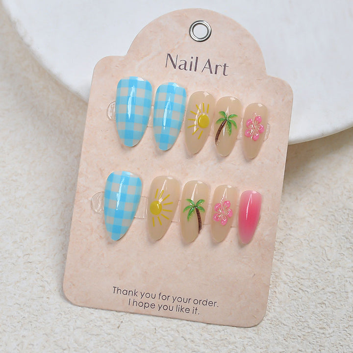 Tropical-Themed Press-On Nail Art Collection Stornfield