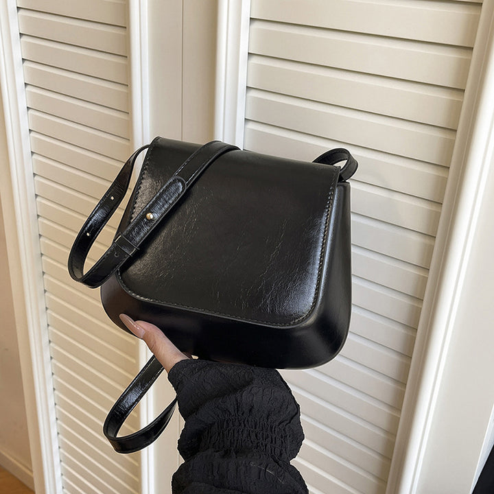 Minimalist Faux Leather Crossbody Bag
