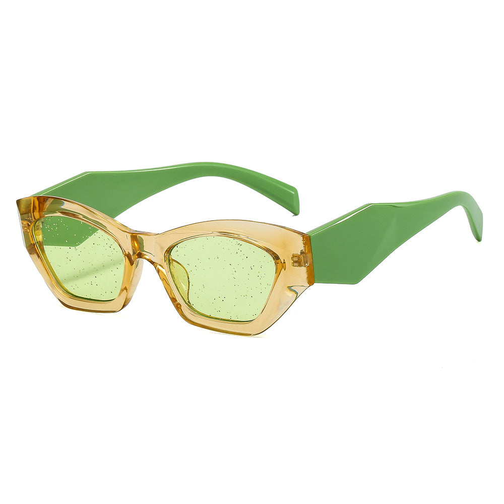 Women's geometric designer sunglasses with sparkling frame Stornfield