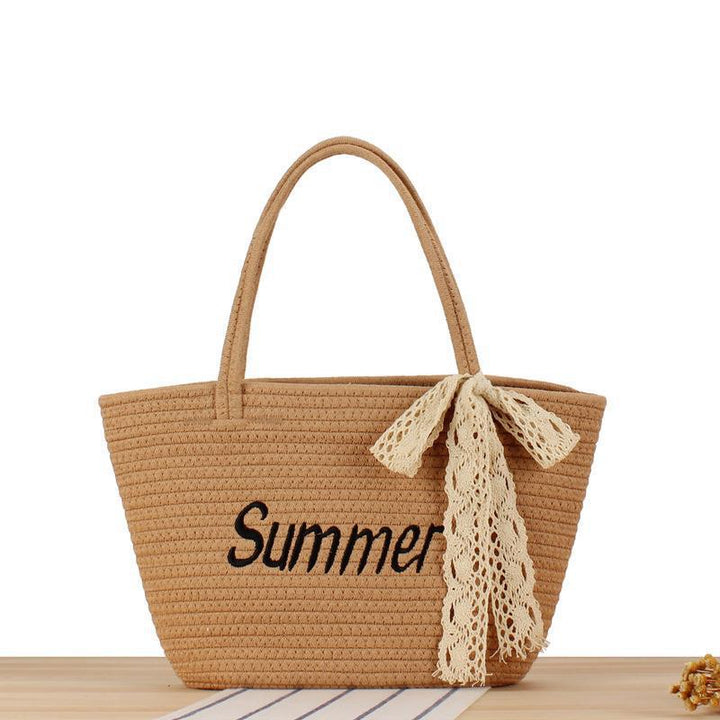 Beach bag in modern basket pattern Stornfield