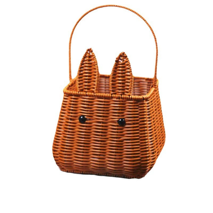 Whimsical Rabbit-Shaped Woven Basket Stornfield