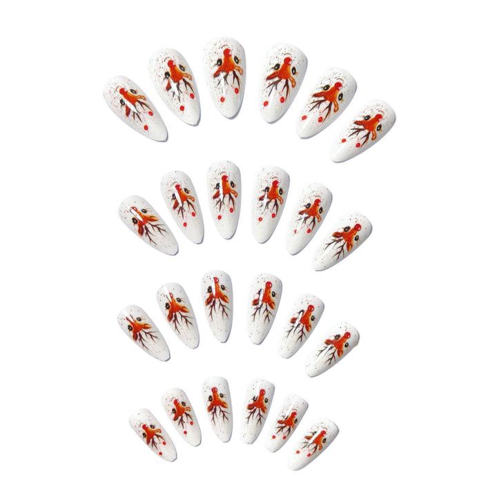 Artifical nails with Festive Reindeer Motif Stornfield